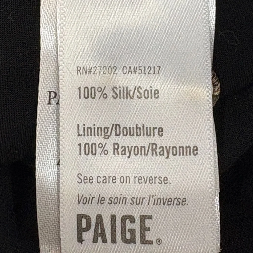 Anthropologie Paige Long-Sleeve V-Neck Dress Silk Brown Pattern - Picture 6 of 6